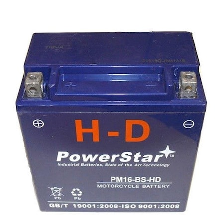 BatteryJack PM16-BS-HD-12 Replaces New Bike Master TruGel Battery MG16 - BS - 1 YTX16 - BS - 1 78 - 0521